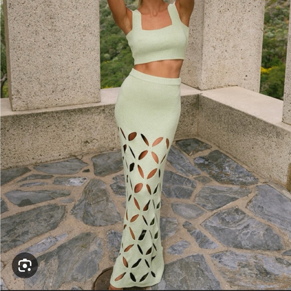 Adina knit set - green